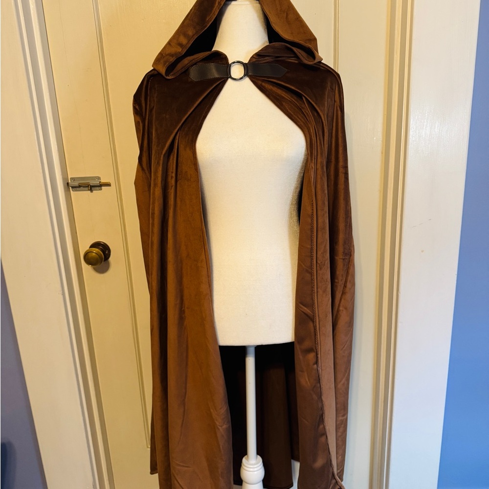 SOLD -Elegant Brown Hooded Cape